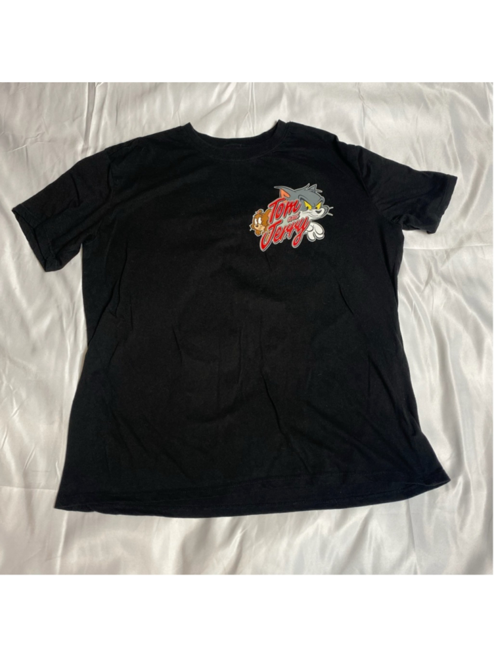 Boy’s Black Tom and Jerry Short Sleeve Tee L
